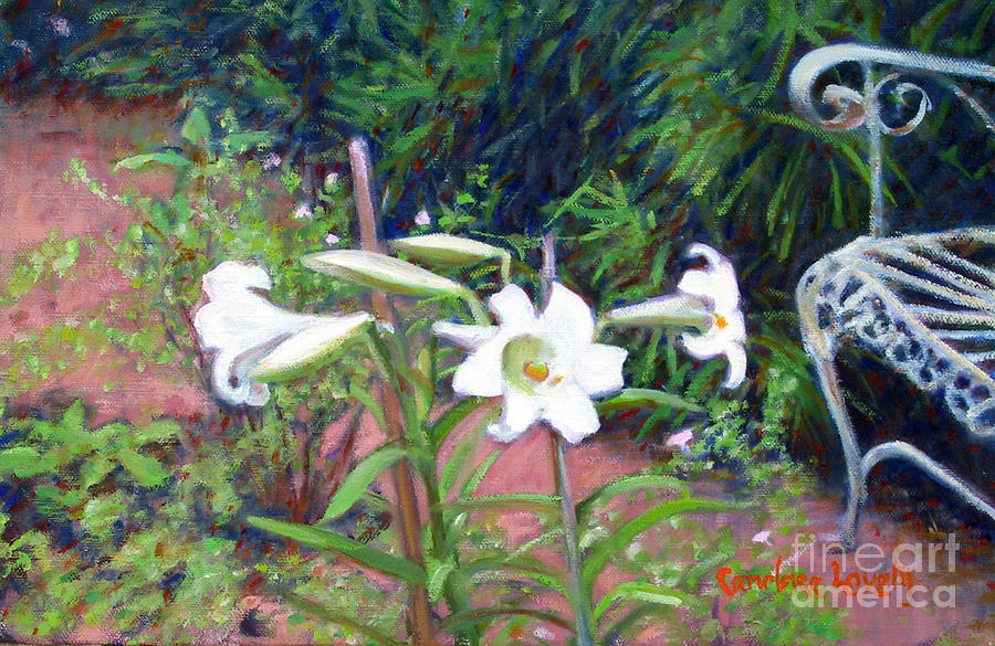 My Garden Lilies Painting by Candace Lovely