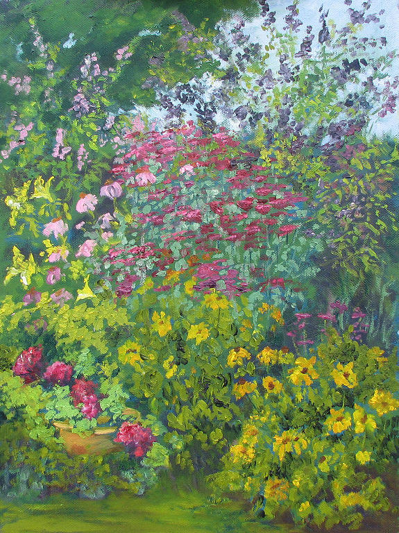 My Garden Painting by Pat Barone - Fine Art America