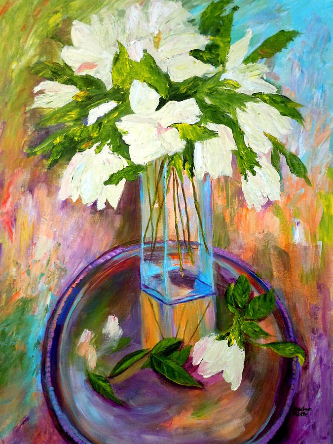 Flower Painting - My Gardenias by Barbara Pirkle