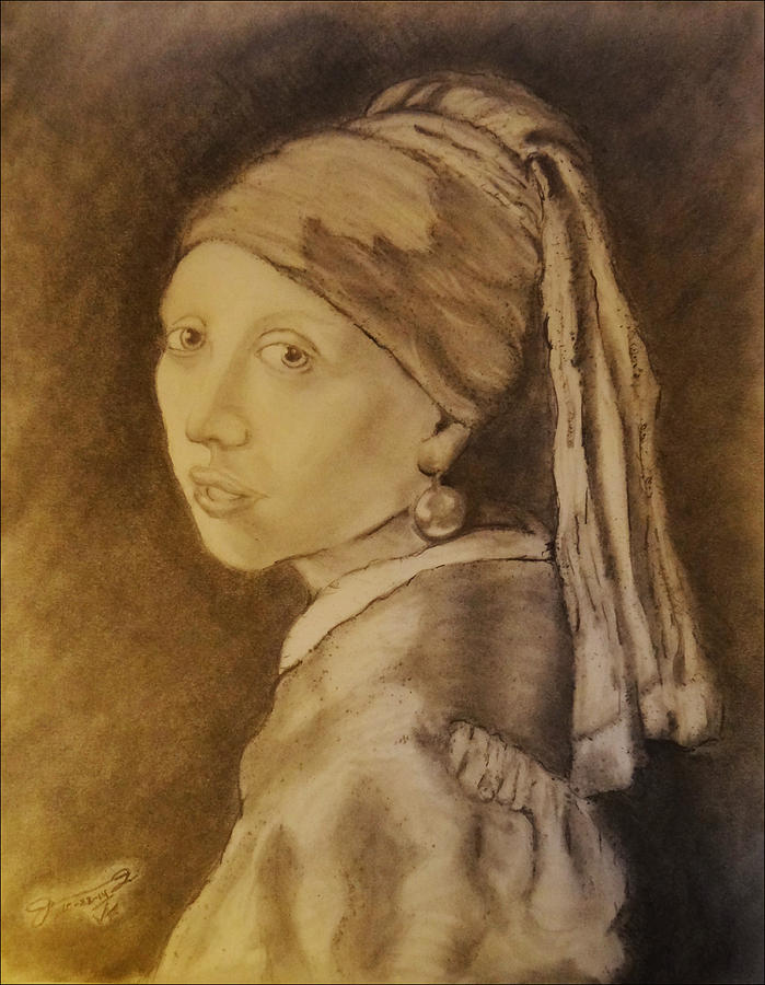 My Girl With A Pearl Earring Drawing