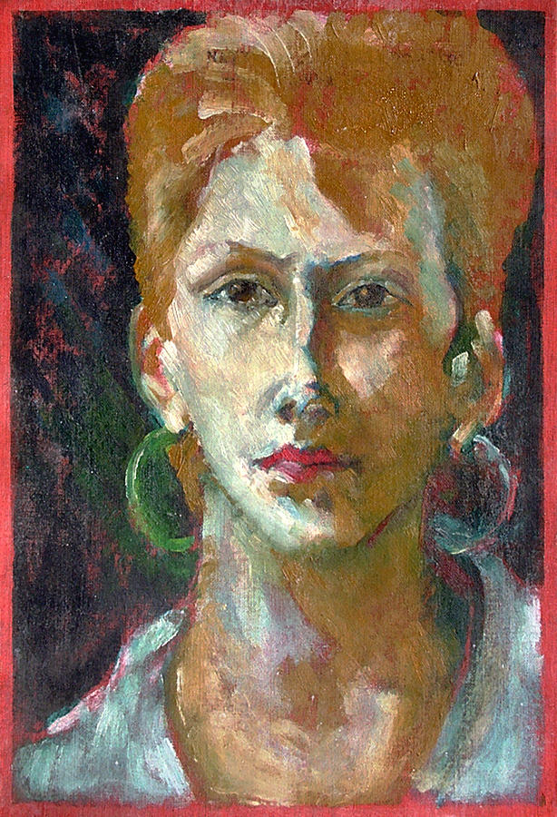 Portrait Painting - My Girlfriend by Florin Birjoveanu