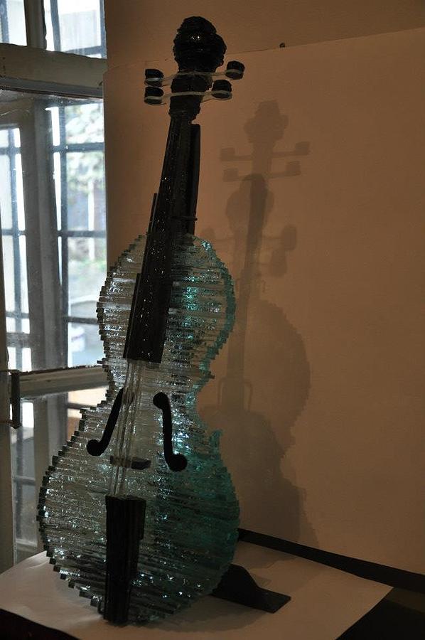 My Glass Guitar Glass Art by Levan Gogashvili