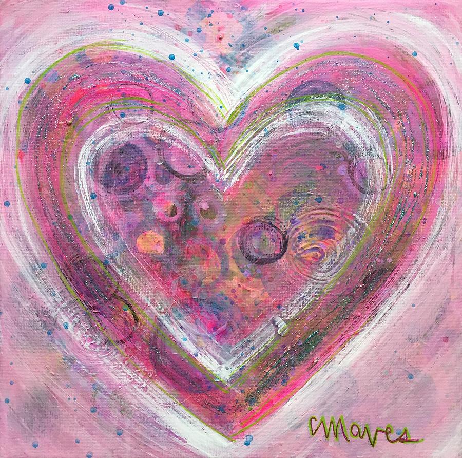 My Glittering Heart Painting by Laurie Maves ART