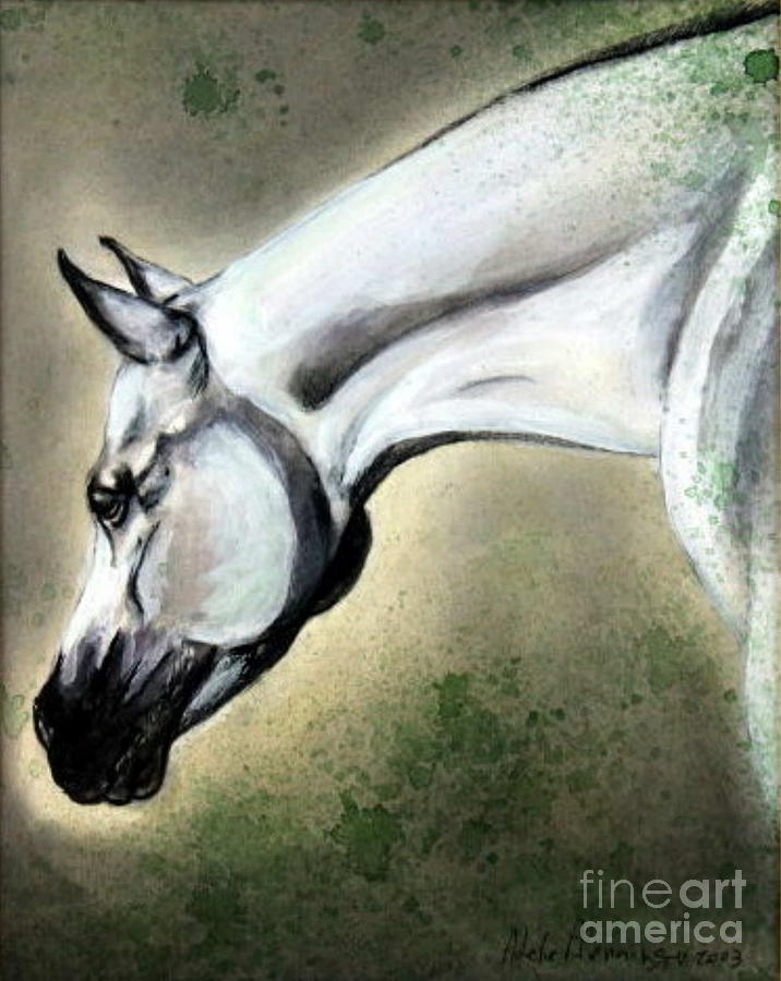 Horse Painting - My Gray by Adele Pfenninger