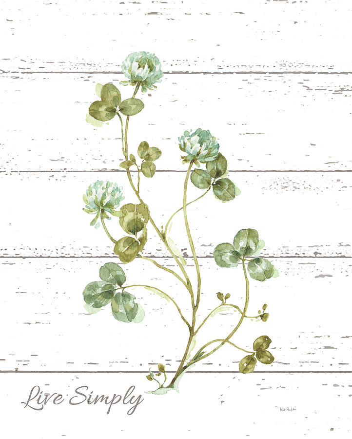Flower Painting - My Greenhouse Clover Live Simply by Lisa Audit