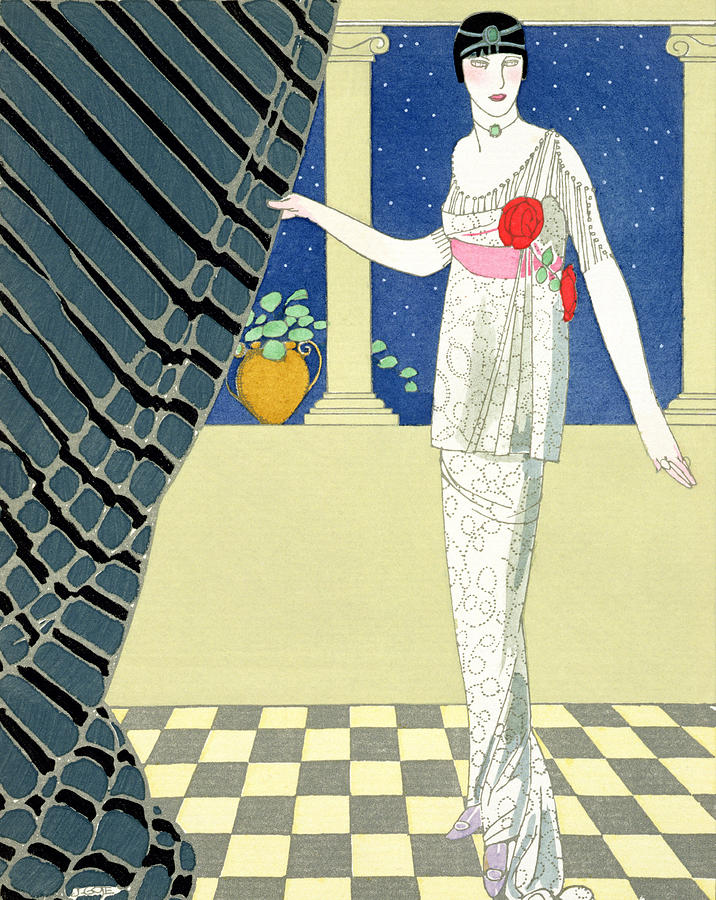 Pattern Painting - My Guests have not Arrived by Georges Barbier