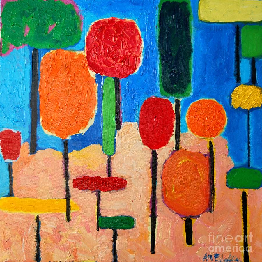 My Happy Trees Painting by Ana Maria Edulescu