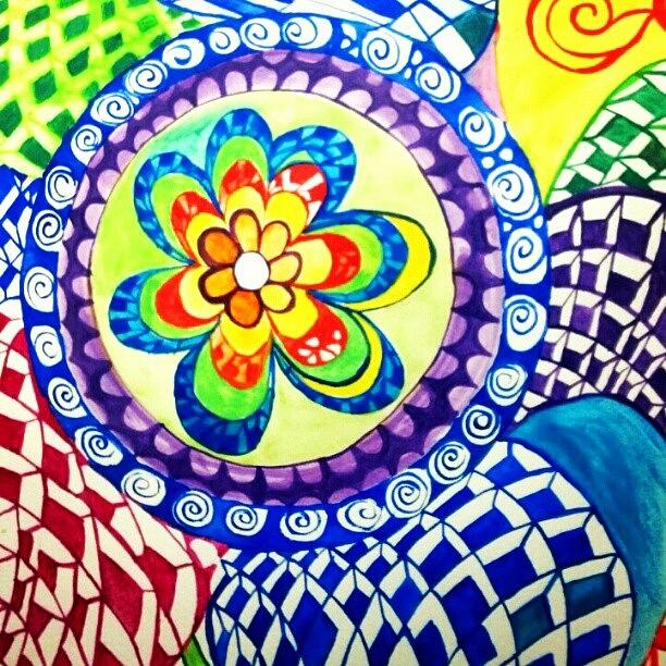 My Happy Watercolor Mandala Is Done Photograph by Sandra Lira