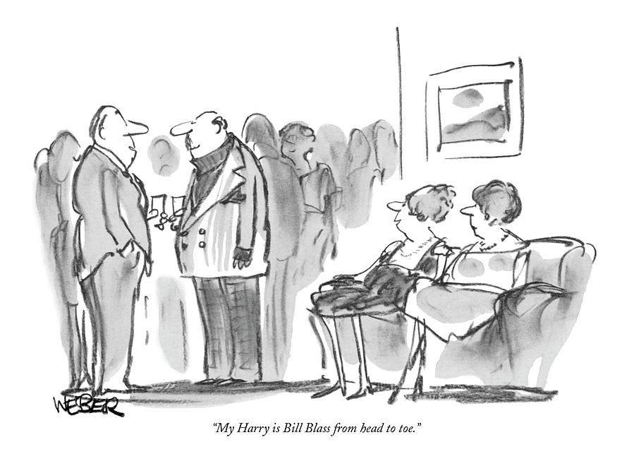 My Harry Is Bill Blass From Head To Toe Drawing by Robert Weber