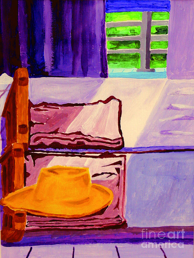 My Hat On A Bed Painting by James Lavott