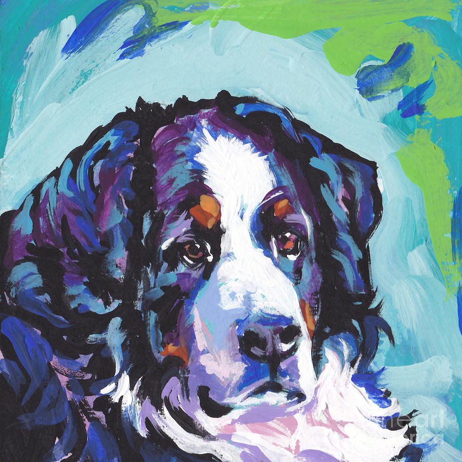 Bernese Mountain Dog  Painting - My Heart Berner by Lea S