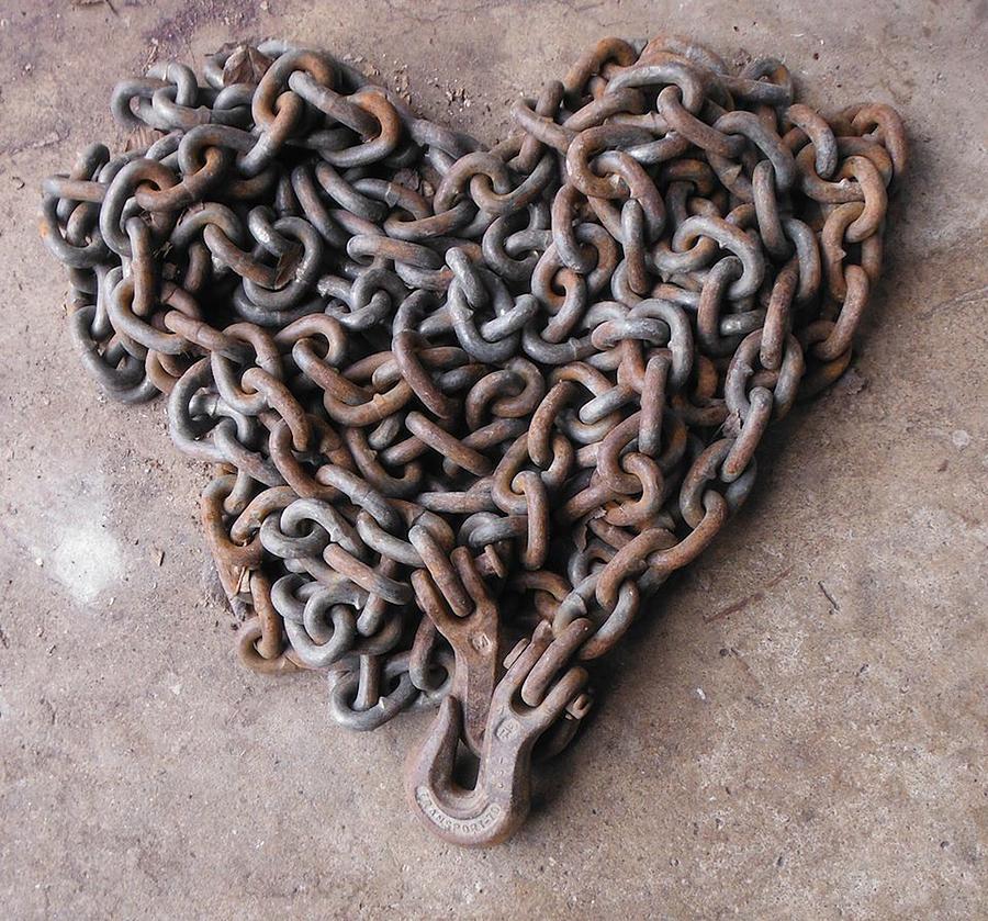 Heart Photograph - My Heart In Chains by Danny Konevitch