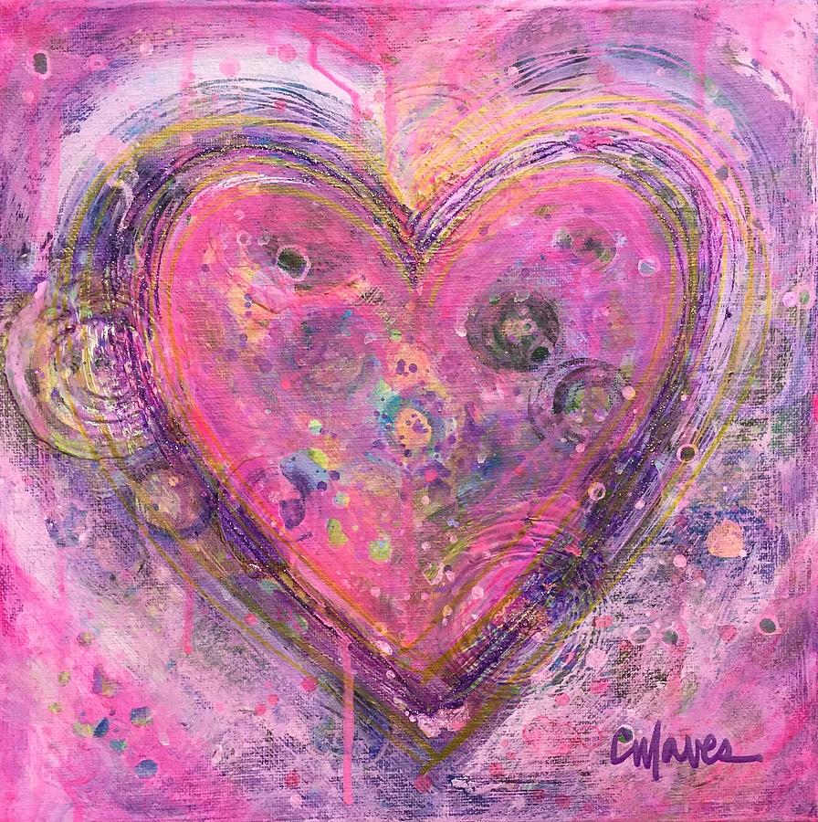 My Heart of Circles Painting by Laurie Maves ART