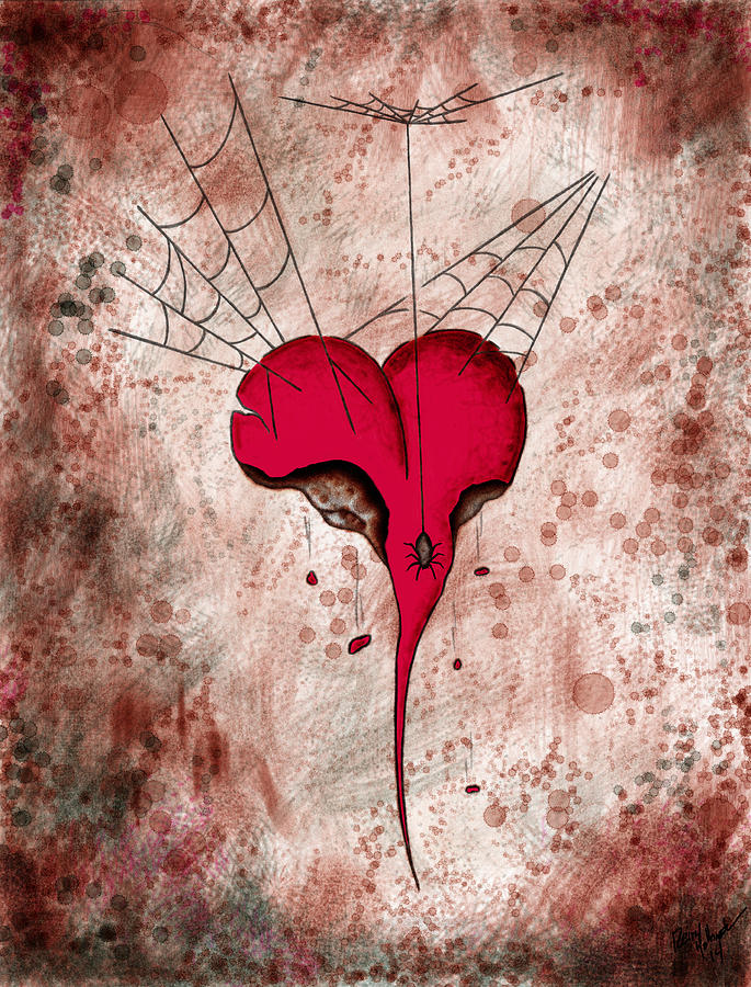 Spider Digital Art - My Heart by Reiny Holbrook