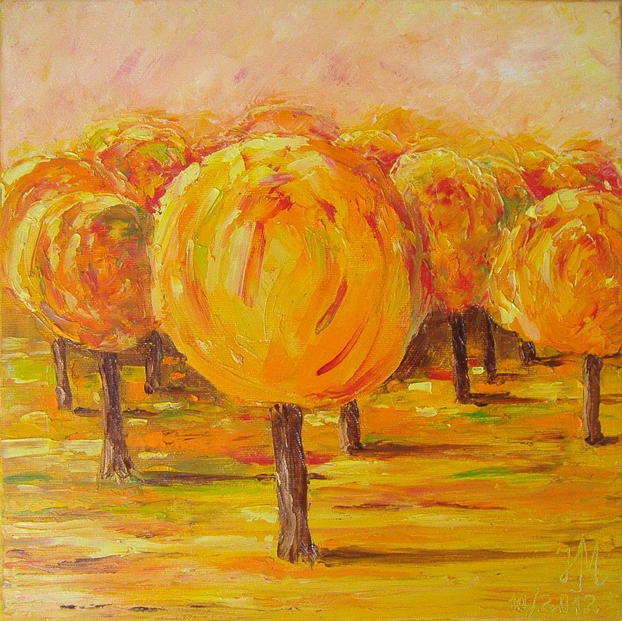 My hot autumn Painting by Nina Mitkova