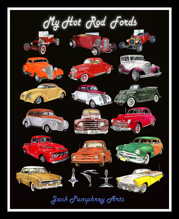  Hot Rod Ford Poster Painting by Jack Pumphrey