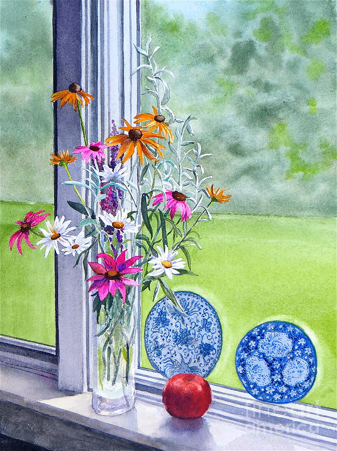 Flower Painting - My Kitchen Window by Karol Wyckoff