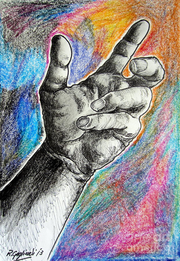 My left hand 2 Painting by Roberto Gagliardi