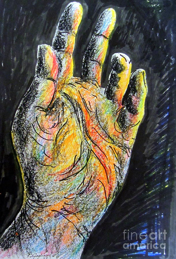 My left hand 3 Painting by Roberto Gagliardi