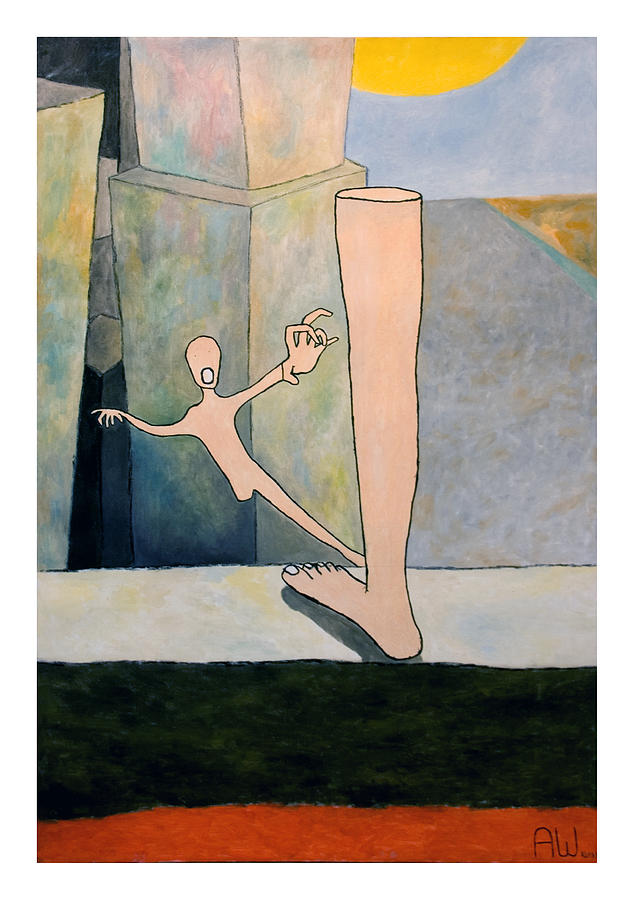 My Leg Painting by Anton Ershov
