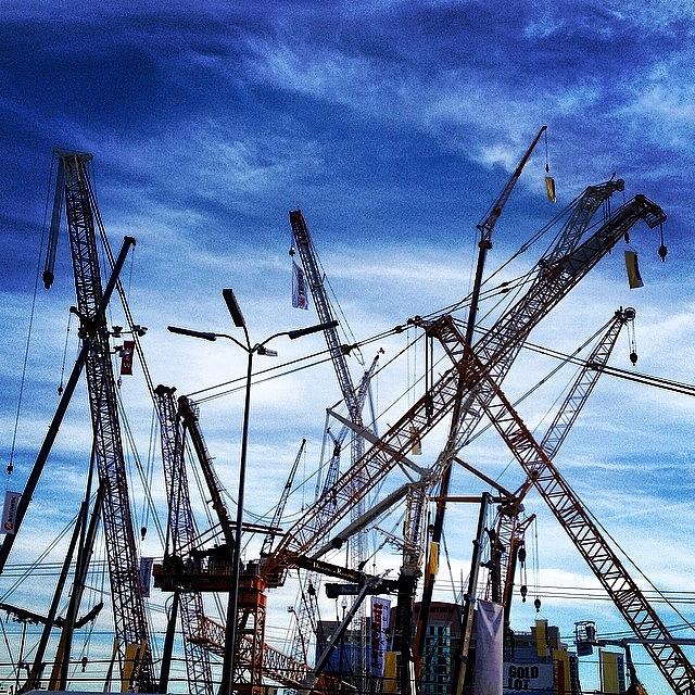 Crane Photograph - My Life For The Next Week! #conexpo by Roxanne Soko