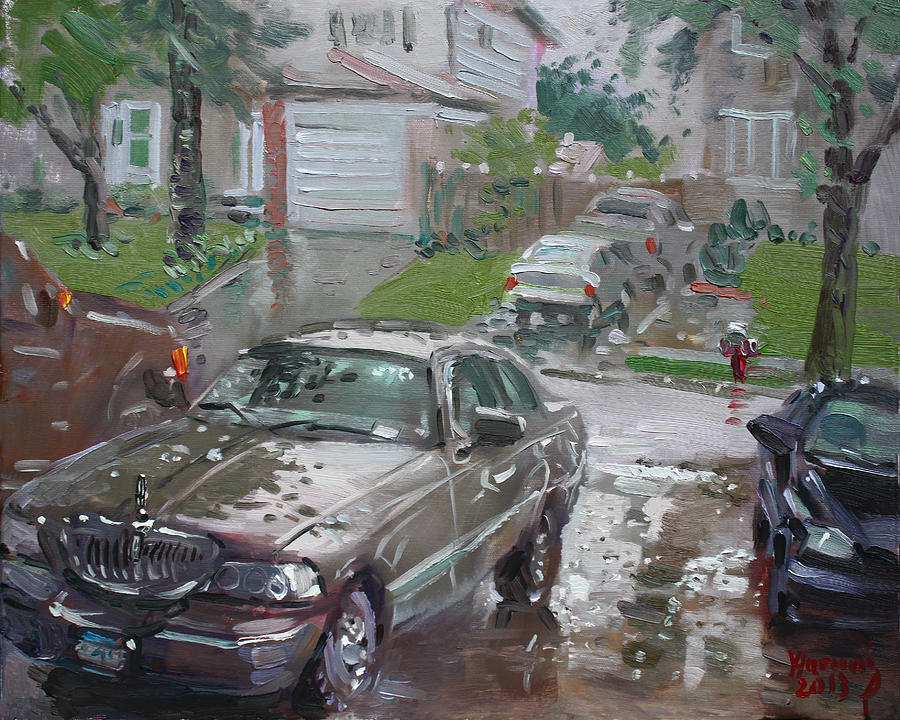 My Lincoln in the Rain Painting by Ylli Haruni