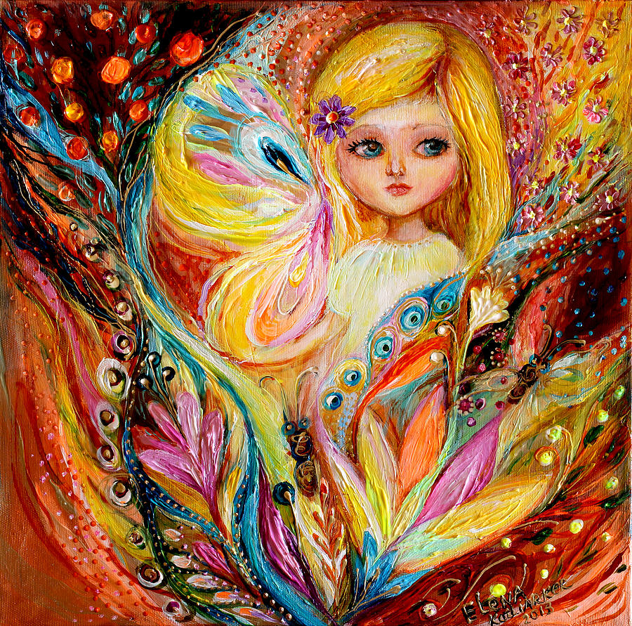 My little fairy Amber Painting by Elena Kotliarker