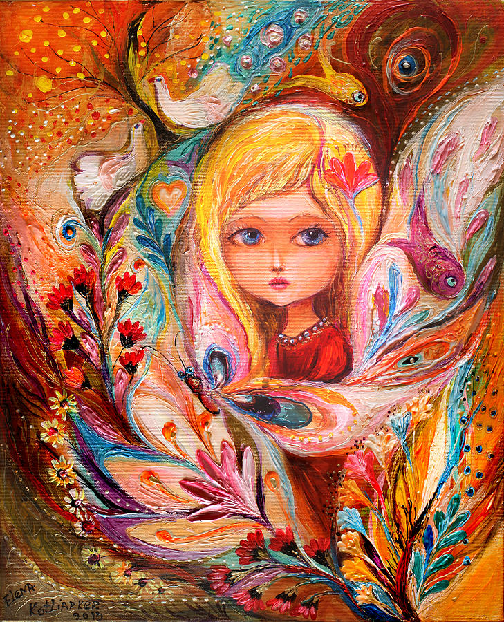 My little fairy Daphne Painting by Elena Kotliarker