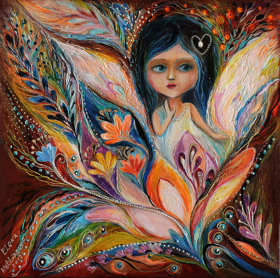 My little fairy Francine Painting by Elena Kotliarker