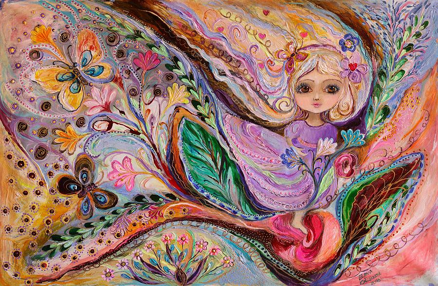 My little fairy Nicole Painting by Elena Kotliarker