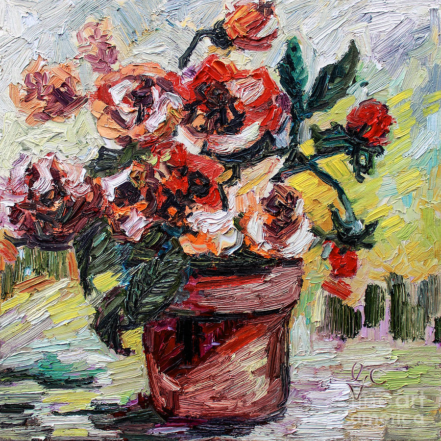 My Little Flower Pot Painting by Ginette Callaway