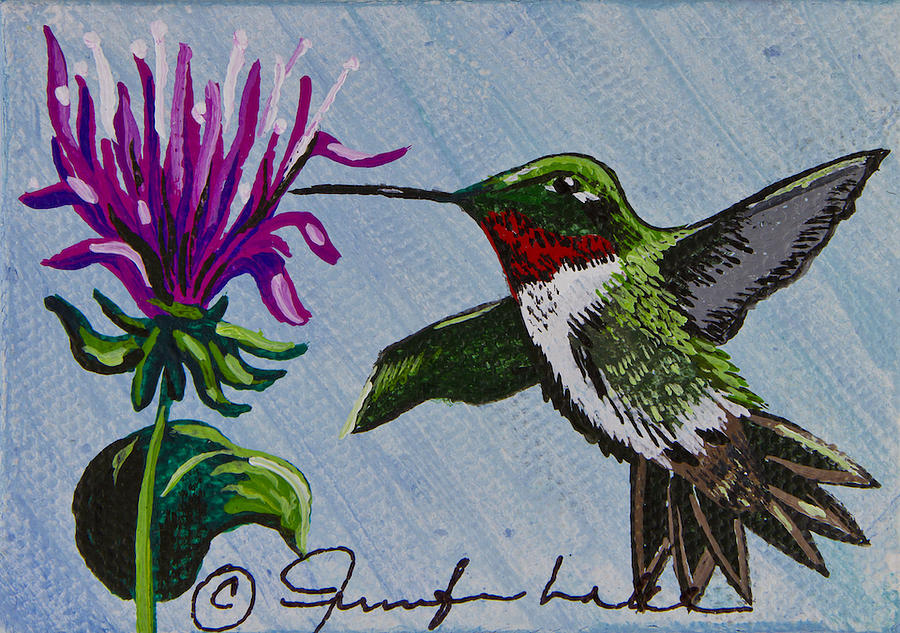 My Little Hummingbird Painting by Jennifer Lake