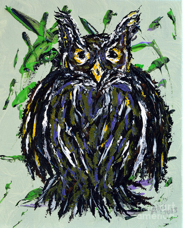 My Little Owl Painting by Alys Caviness-Gober
