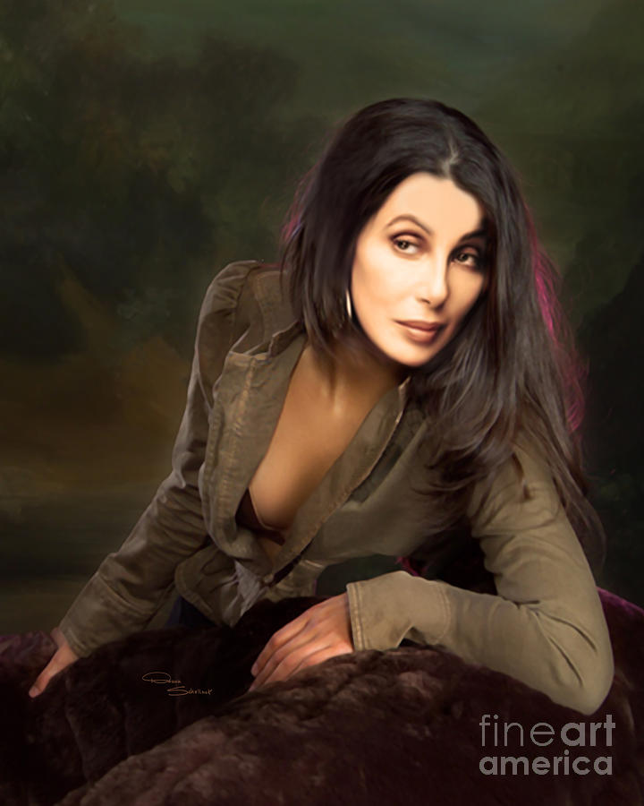 Cher Painting - My Love by Donna  Schellack