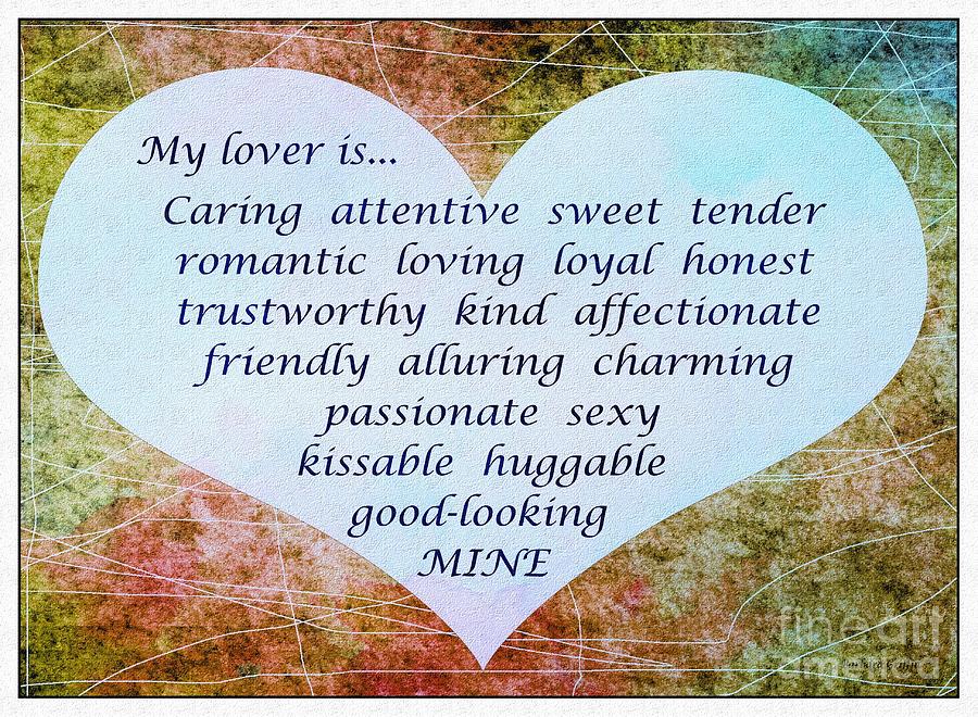 My Lover is....  3 Digital Art by Barbara A Griffin