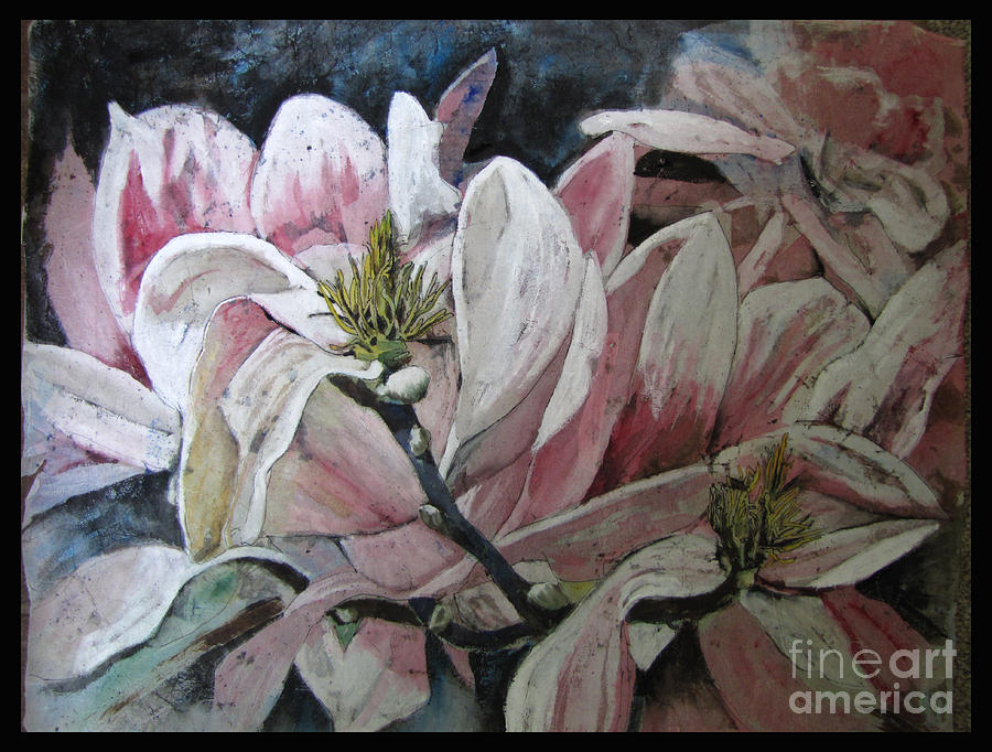 My Magnolias Painting by Bev Morgan