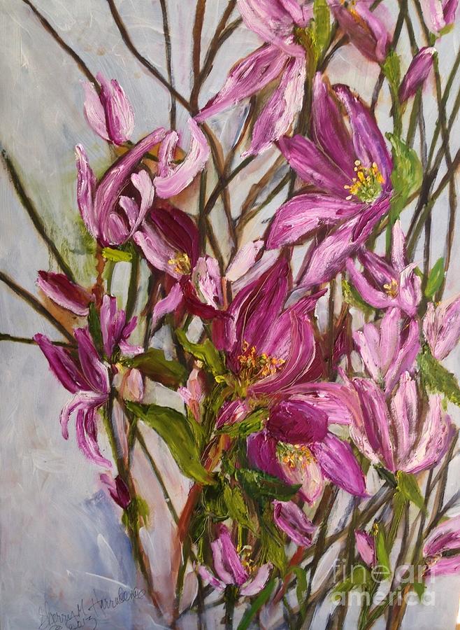 My Magnolias Bliss Painting by Sherry Harradence