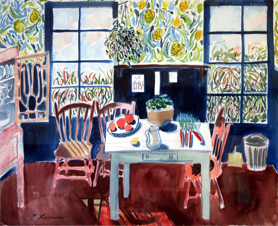 My Matisse Kitchen Drawing by Mark Lunde