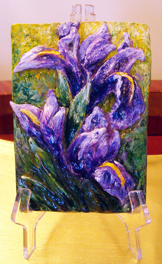 My mini iris sculpture Sculpture by Raya Finkelson - Fine Art America