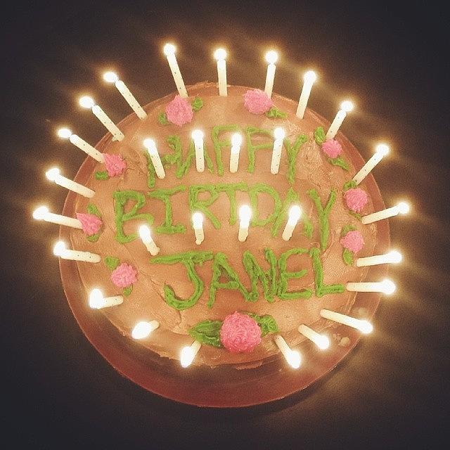 Vscocam Photograph - My Mom Made Me A Birthday Cake :) by Janel Erikson