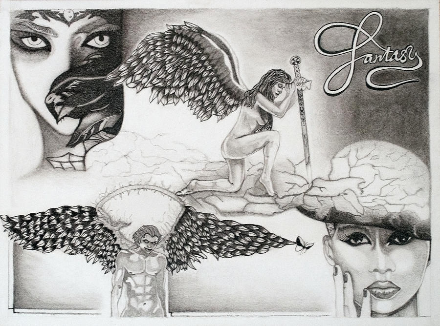 My montage Drawing by Teri Schuster