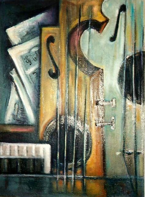 My Music Lession Painting by Philip Corley