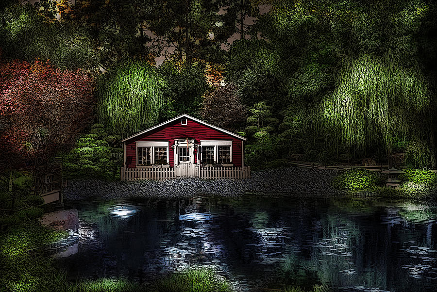 Cottage Digital Art - My Neighbors House by Cary Shapiro