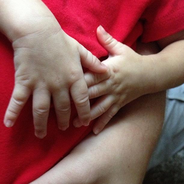 My Nephews Hands #onemonthold #babyhands Photograph by Jordan Napolitano