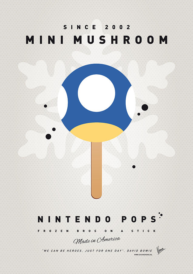 Mushroom Digital Art - My NINTENDO ICE POP - Mini Mushroom by Chungkong Art