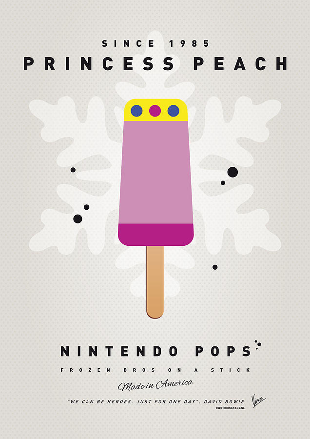 Mushroom Digital Art - My NINTENDO ICE POP - Princess Peach by Chungkong Art