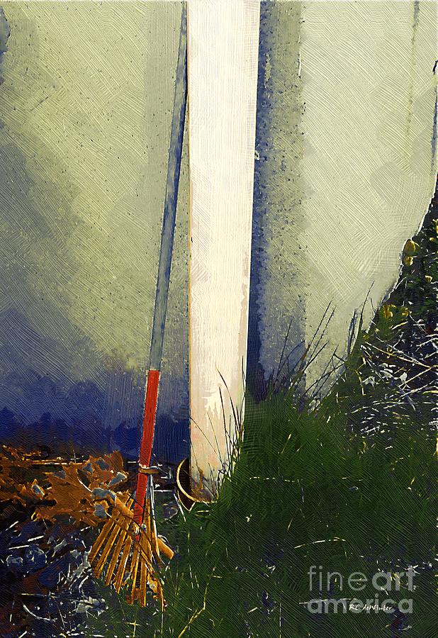 My Old Rake Painting by RC DeWinter