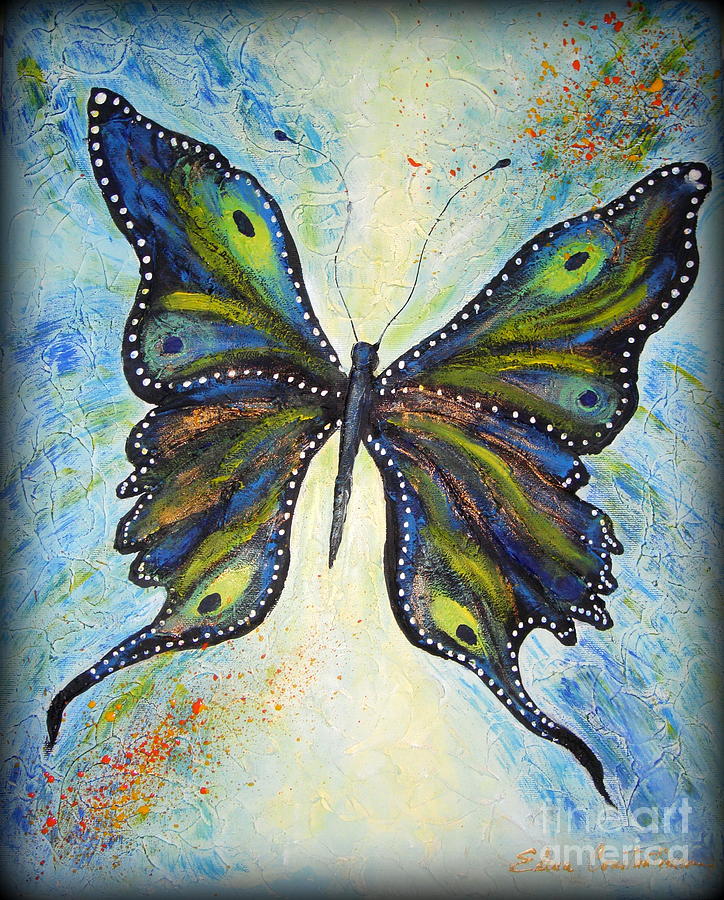 My Peacock Butterfly Painting by Elena Constantinescu | Fine Art America