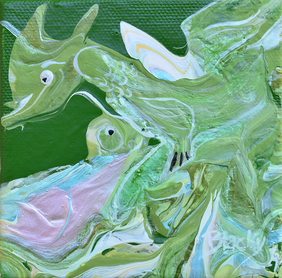 My Pet Dragon Painting by Donna Blackhall
