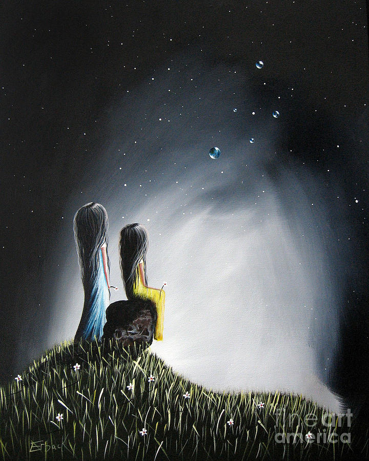Fantasy Painting - Sureal Art by  Shawna Erback by Moonlight Art Parlour